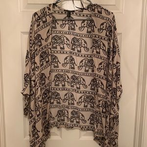 Boxy Lightweight Elephant Cardigan